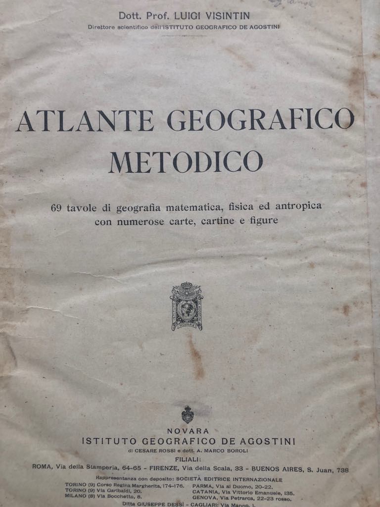 Luigi VISINTIN - Atlante geografico metodico - 1926